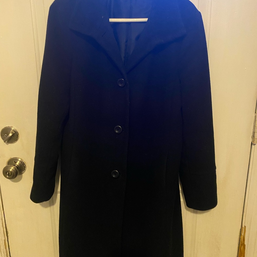 Black wool coat